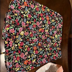 vibrant floral pattern skirt multicolored